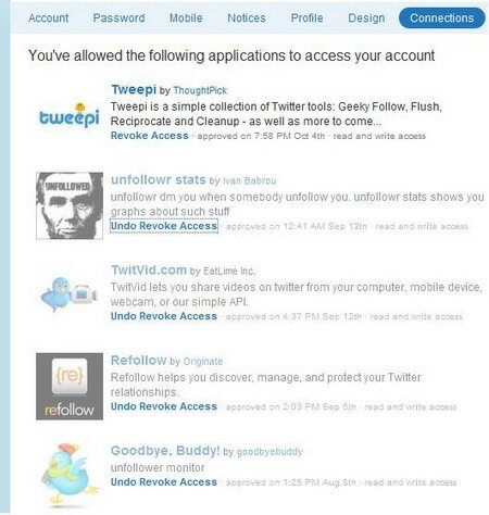Twitter-«примочки»: редактируем список приложений, которым разрешено подключение к твиттер-аккаунту