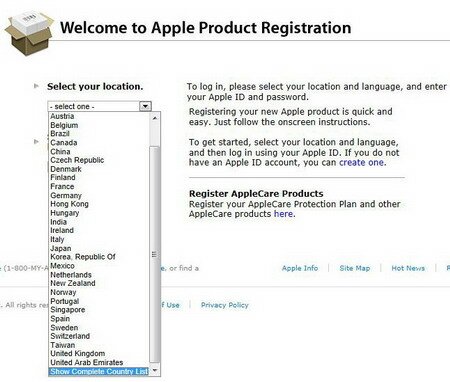 Как зарегистрировать продукт Apple?