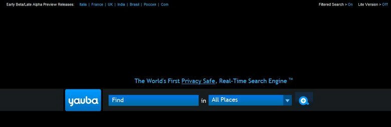 Yauba: World's first privacy safe real-time search engine     ?