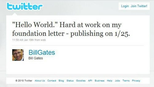 Билл Гейтс становится активным блоггером – «твиттерастом» и «фейсбукером»