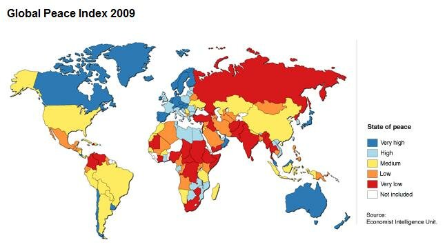 Global Peace Index, или Кто на свете всех «мирнее»?..