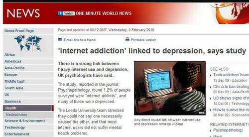 Что такое Internet addiction, или Вызывает ли депрессию пристрастие к Интернету?