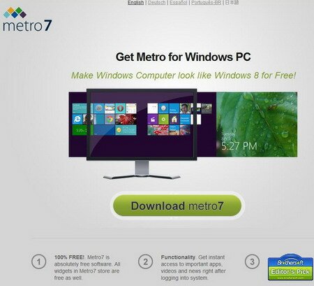 Windows 7: как установить Metro 7?
