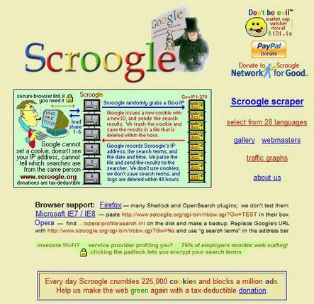 Скругляя Гугл, или Поскреби Google, получится… Scroogle
