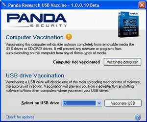 Как отключить автозапуск носителей с помощью утилиты Panda USB Vaccine?